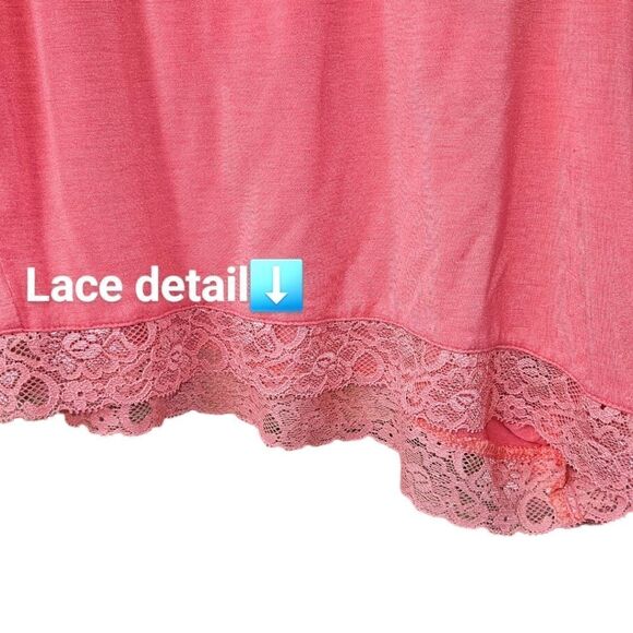 DAISY FUENTES Plus Size Sexy Lace V Neck Sleeveless Lounge Lingerie Short Set 2X - Picture 7 of 16